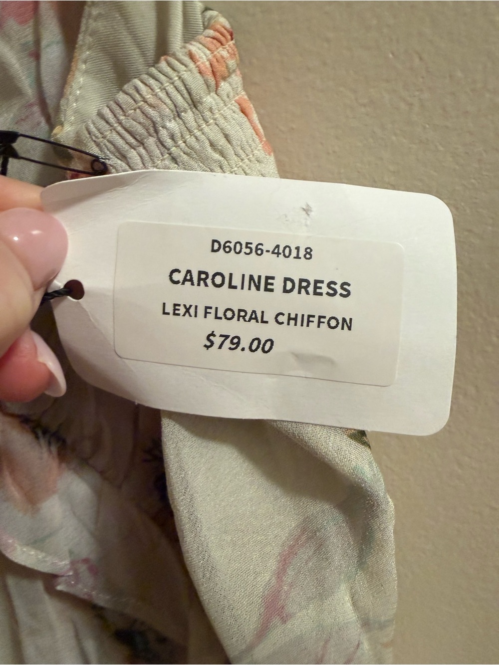 Floral Ruffle Mini Dress - Pink & Cream - Picture 4 of 8